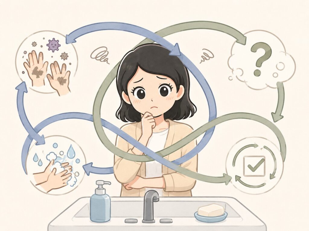 “洗浄”と“確認”がセットになってループするイメージ画