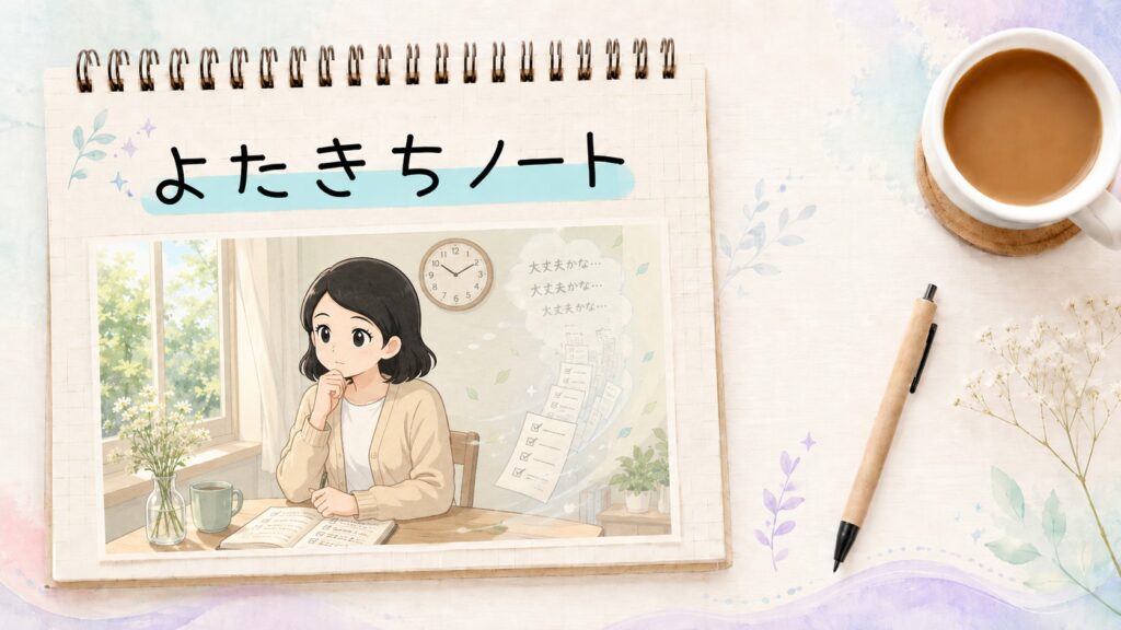 不安のために使っていた時間を、ようやく疑えた日